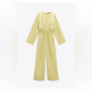 Zara Pistachio Green Jumpsuit NWT- size Small